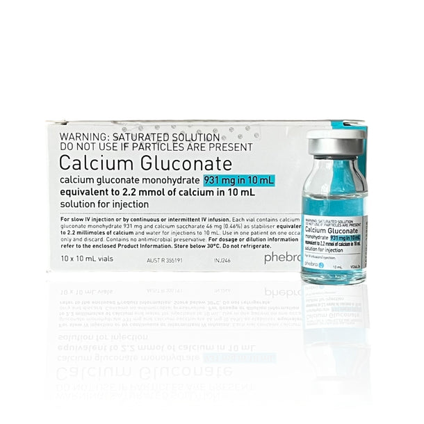 Calcium Gluconate Injection 10mL – Whelping Supplies