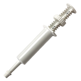 syringe for dispensing supplements with dose limiter